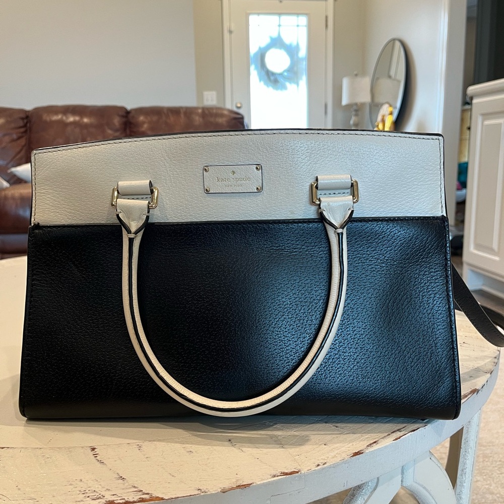 Kate Spade Black and Cream Satchel
